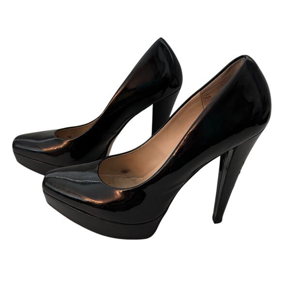 Wittner Platform Stiletto Heels Black Leather Size 8.5 (39) - Picture 8 of 8